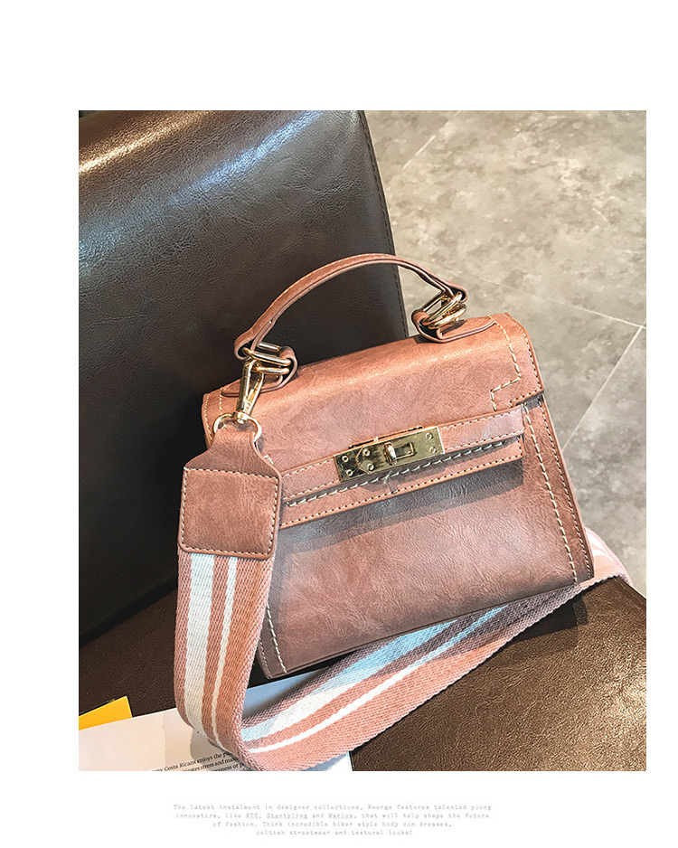 Fashion Brown Buckle Decorated Pure Color Shoulder Bag,Handbags