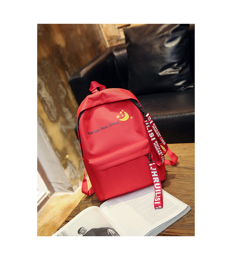 Fashion Red Moon&stars Pattern Decorated Backpack,Backpack