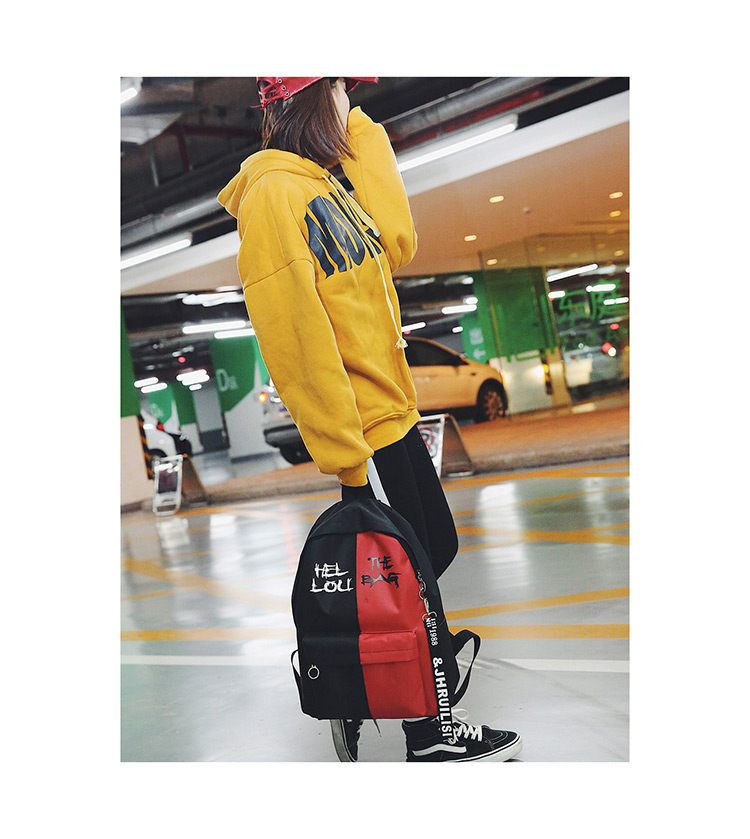 Fashion Red Letter Pattern Decorated Backpack,Backpack