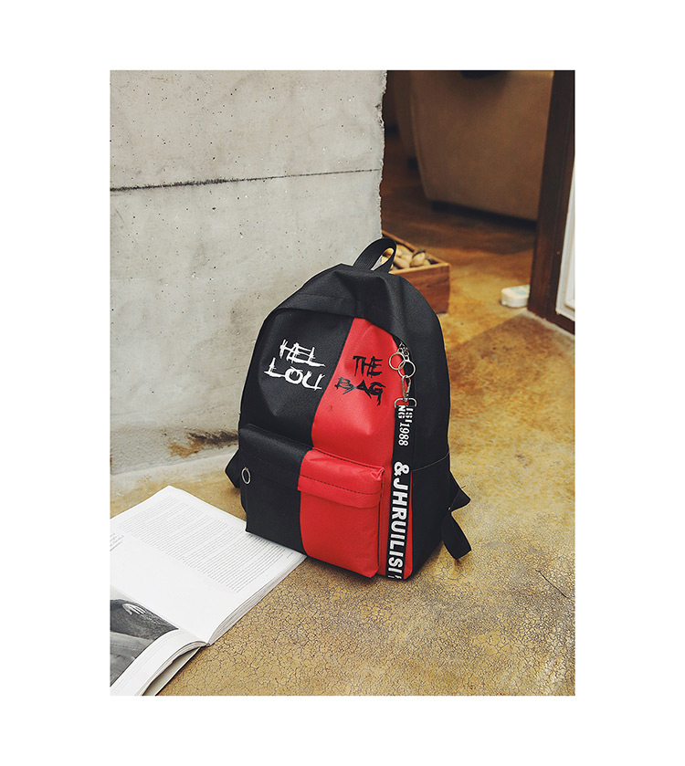 Fashion Red Letter Pattern Decorated Backpack,Backpack