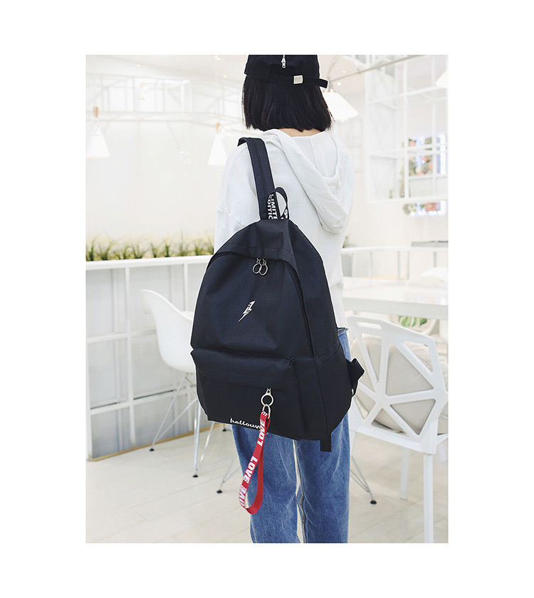 Fashion White Letter Pattern Decorated Backpack,Backpack