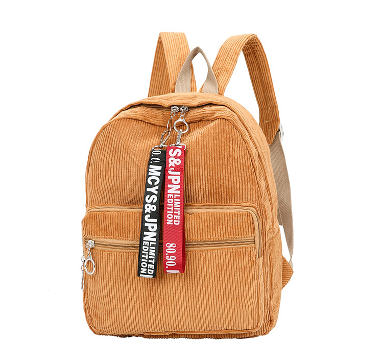 Fashion Brown Ribbons Decorated Simple Backpack,Backpack