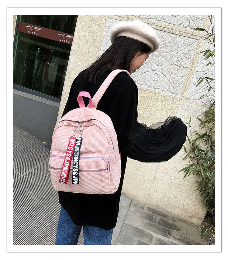 Fashion Black Ribbons Decorated Simple Backpack,Backpack