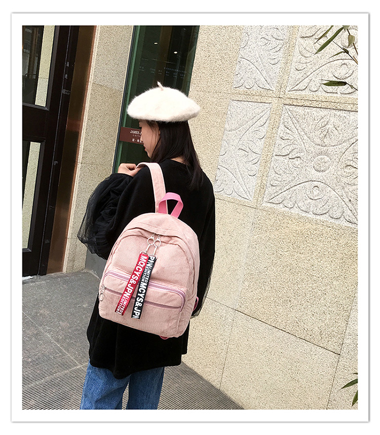 Fashion Pink Ribbons Decorated Simple Backpack,Backpack