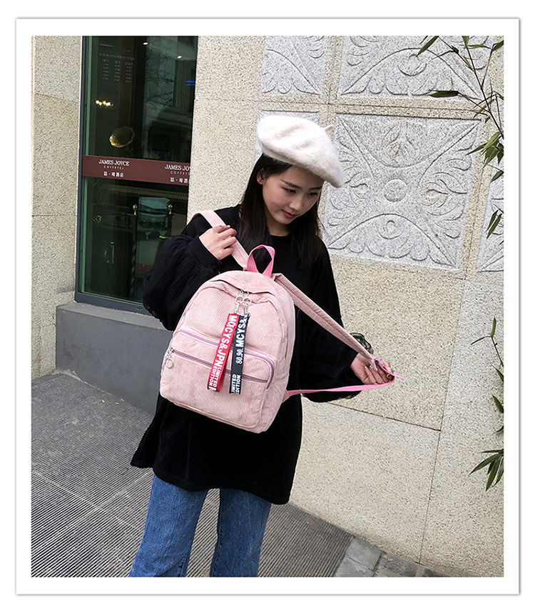 Fashion Black Ribbons Decorated Simple Backpack,Backpack