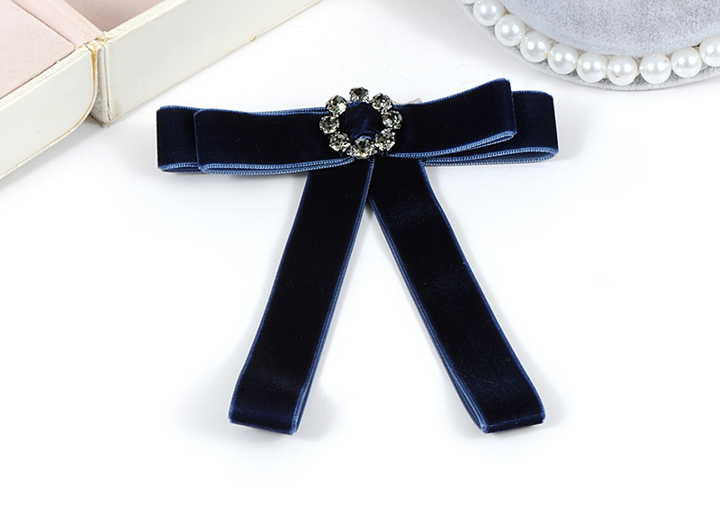 Fashion Black Round Shape Diamond Design Bowknot Brooch,Korean Brooches