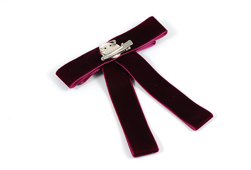 Trendy Claret Red Oval Shape Diamond Design Bowknot Brooch,Korean Brooches
