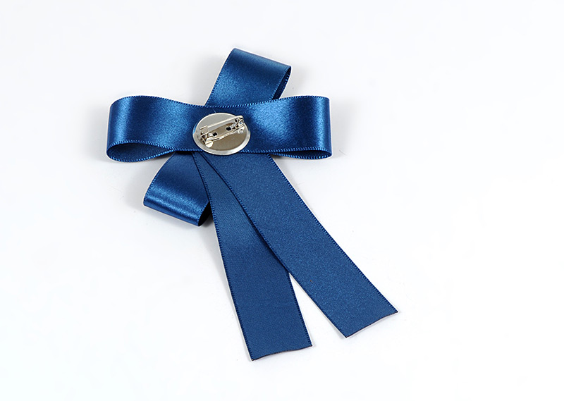 Trendy Blue Oval Shape Diamond Design Bowknot Brooch,Korean Brooches