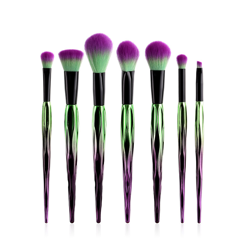 Fashion Purple Coloa-matching Decorated Brushes(7pcs),Beauty tools