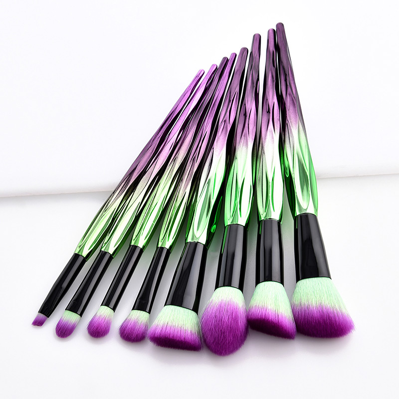 Fashion Purple Coloa-matching Decorated Brushes(8pcs),Beauty tools