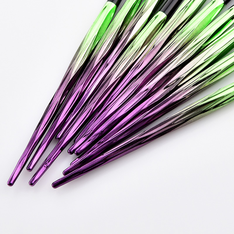 Fashion Purple Coloa-matching Decorated Brushes(10pcs),Beauty tools