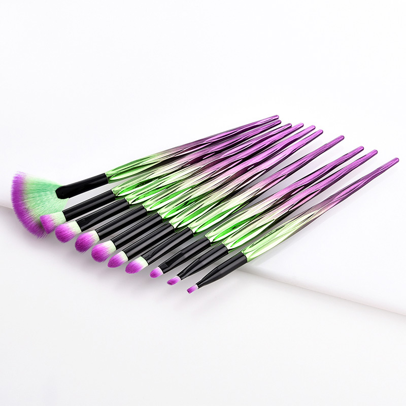 Fashion Purple Coloa-matching Decorated Brushes(10pcs),Beauty tools