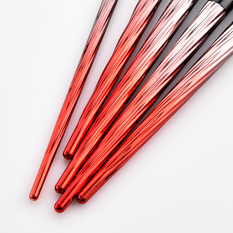 Fashion Red Color-matching Decorated Brushes (5pcs),Beauty tools