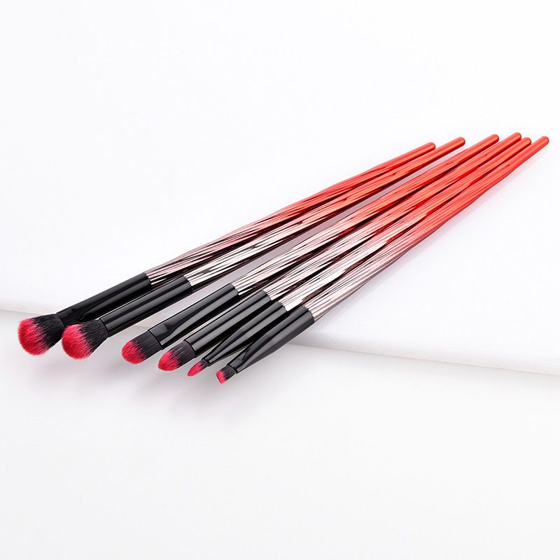 Fashion Red Color-matching Decorated Brushes (6pcs),Beauty tools