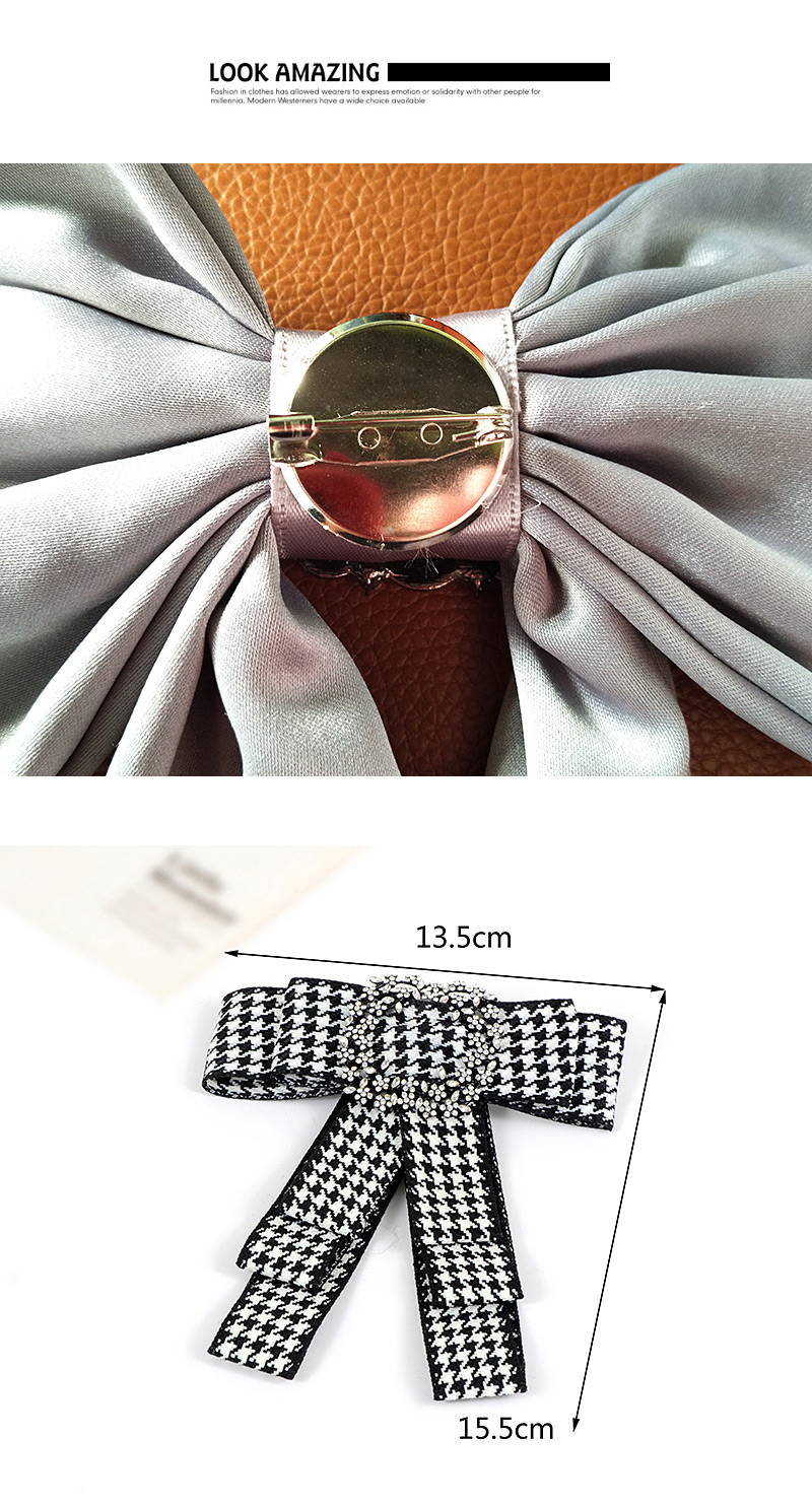 Elegant White+black Bowknot Shape Decorated Brooch,Korean Brooches