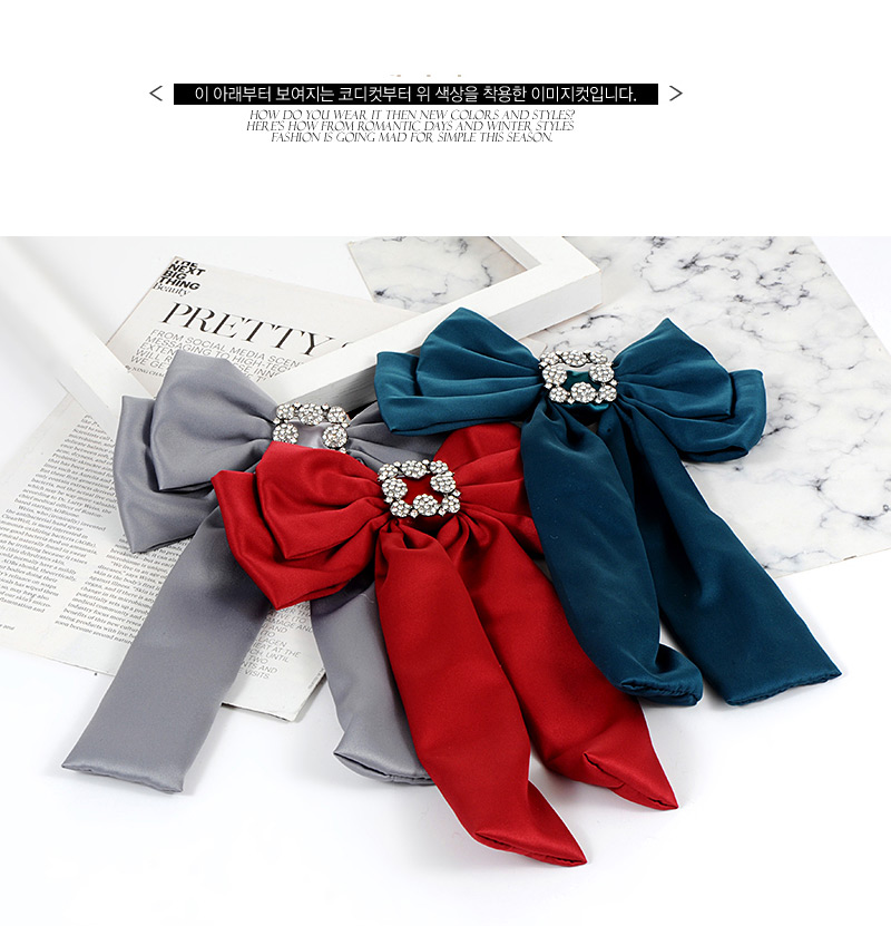 Elegant Navy Square Shape Decorated Bowknot Brooch,Korean Brooches