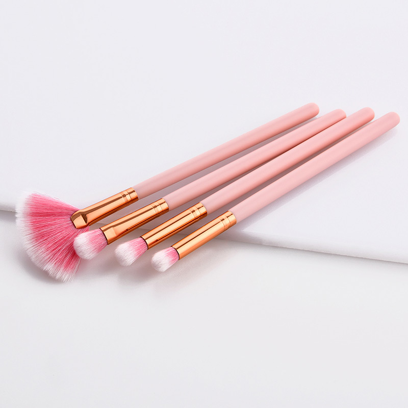 Lovely Pink Pure Color Decorated Brushes (4pcs),Beauty tools