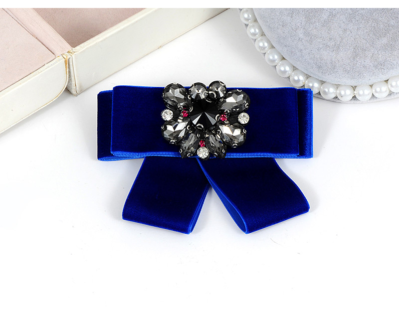 Fashion Sapphire Blue Oval Shape Decorated Brooch,Korean Brooches