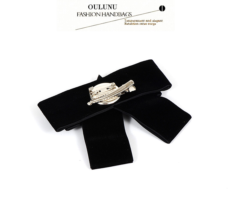 Lovely Black Flower Shape Decorated Brooch,Korean Brooches