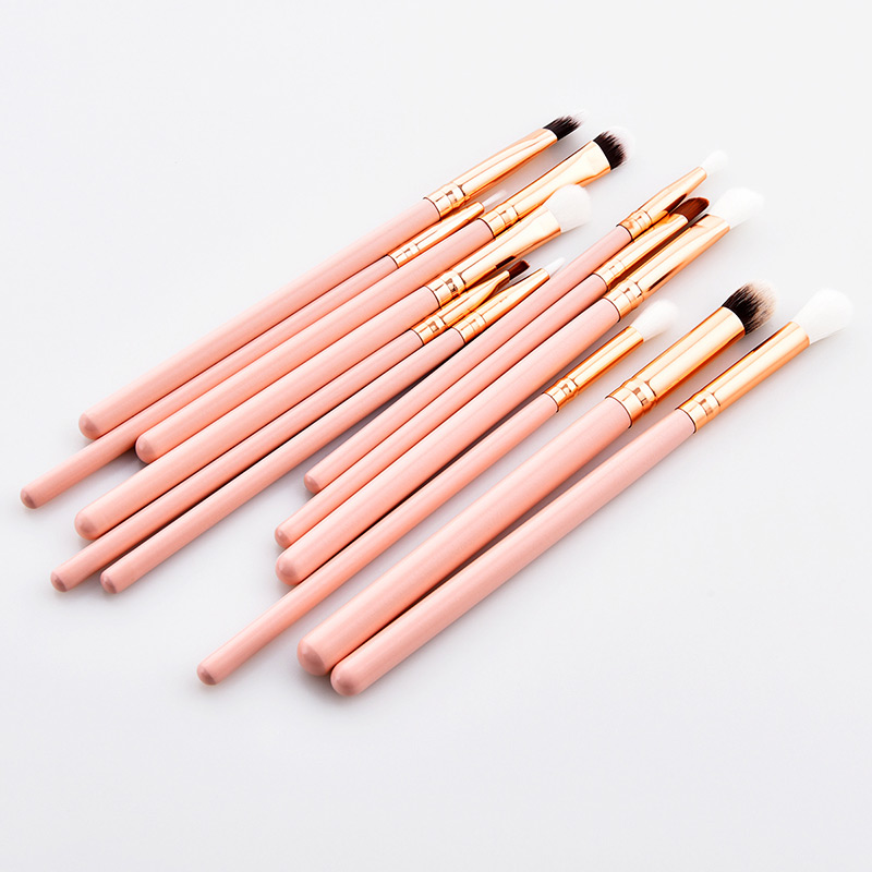 Fashion Pink Color-matching Decorated Brushes (12pcs),Beauty tools