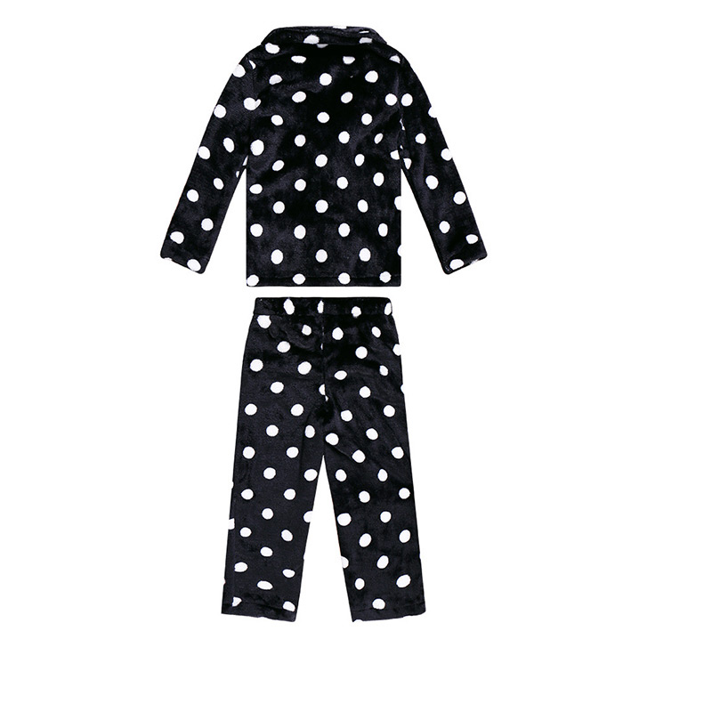 Fashion Black Dot Shape Decorated Pajamas For Father (1suit),Others