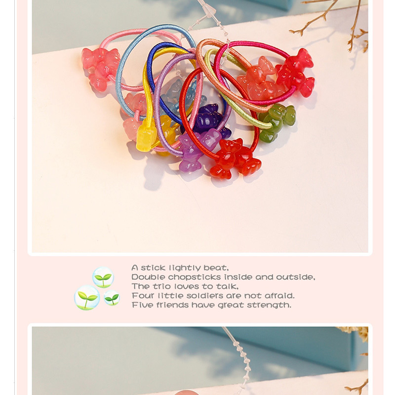 Fashion Multi-color Strawberry Shape Decorated Hair Band ( 10 Pcs),Kids Accessories