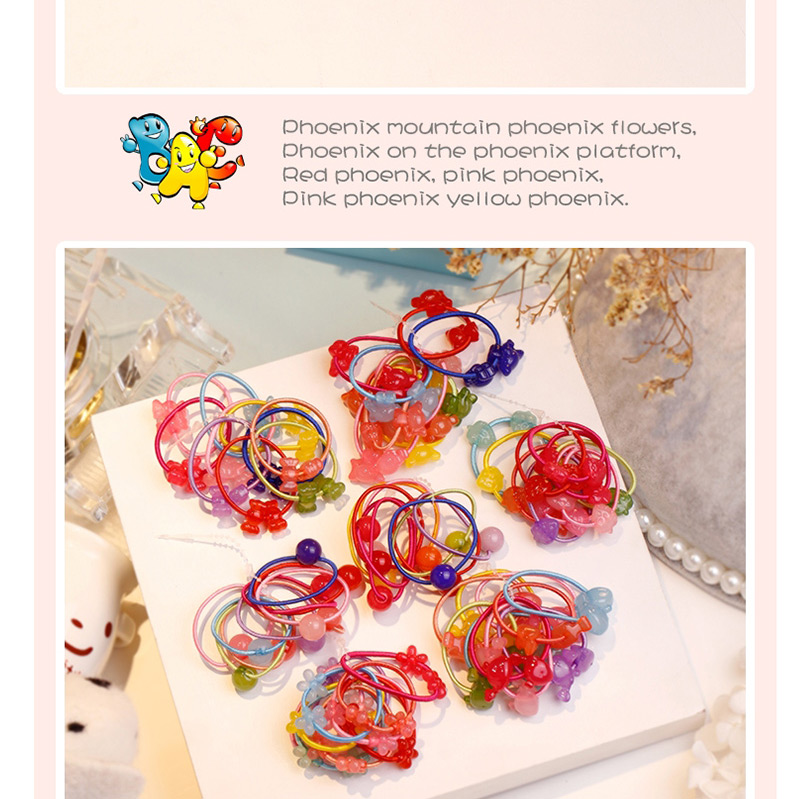 Fashion Multi-color Fish Shape Decorated Hair Band (10 Pcs),Kids Accessories
