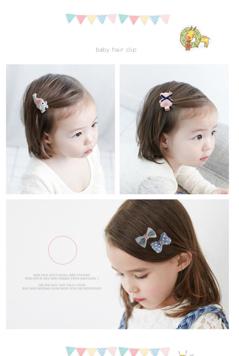 Fashion Pink Flower&bowknot Shape Decorated Hair Clip (9 Pcs ),Kids Accessories