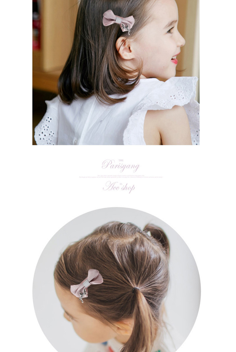 Fashion Pink Leaf&flower Shape Decorated Hair Clip (9 Pcs),Kids Accessories
