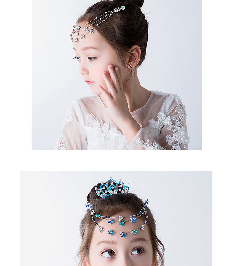 Fashion Purple Flower&crown Shape Decorated Hair Clip(2 Pcs ),Kids Accessories