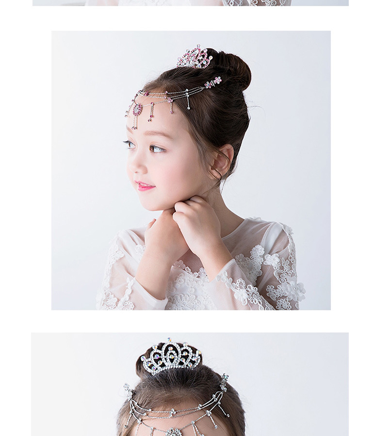 Fashion White Crown Shape Decorated Hair Clip(2 Pcs ),Kids Accessories