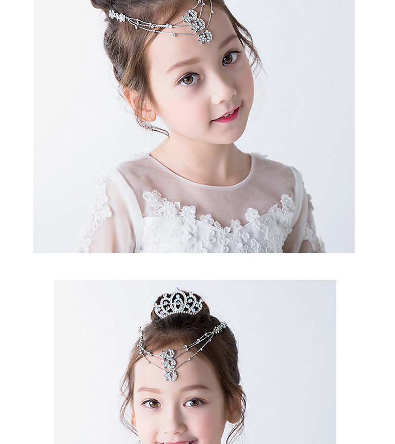 Fashion Purple Flower&crown Shape Decorated Hair Clip(2 Pcs ),Kids Accessories