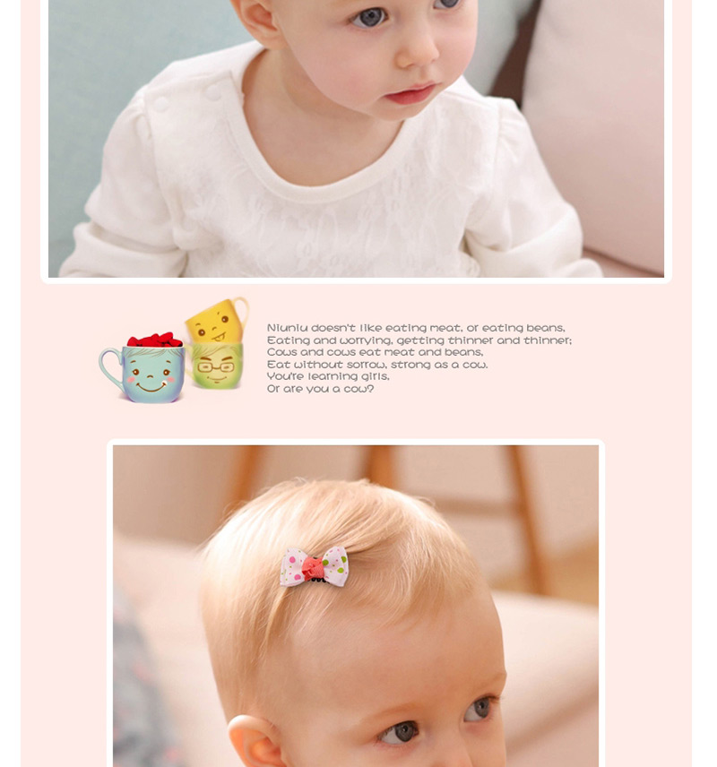Lovely Blue Star Shape Decorated Bowknot Hair Clip(6pcs),Kids Accessories