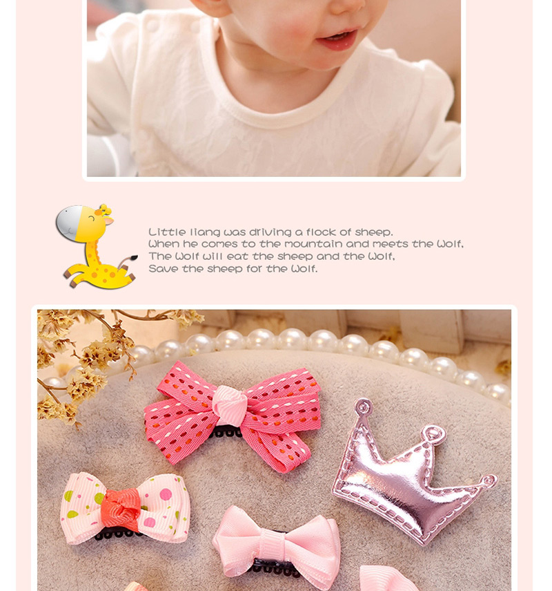 Lovely Purple Star Shape Decorated Bowknot Hair Clip(6pcs),Kids Accessories