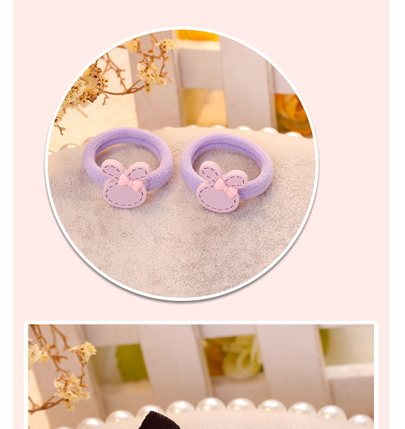 Fashion Purple Rabbit Shape Decorated Hair Clip(2 Pcs),Kids Accessories