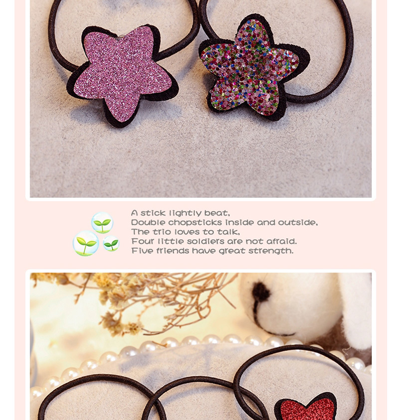 Fashion Red Star Shape Decorated Hair Band,Hair Ring