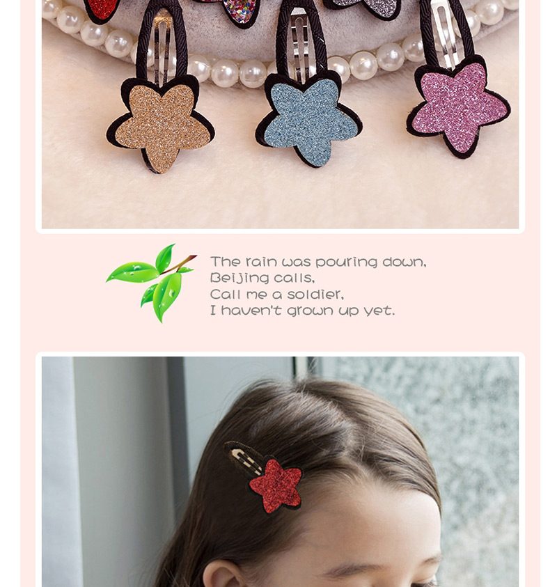 Fashion Silver Color Star Shape Decorated Hair Clip,Hairpins