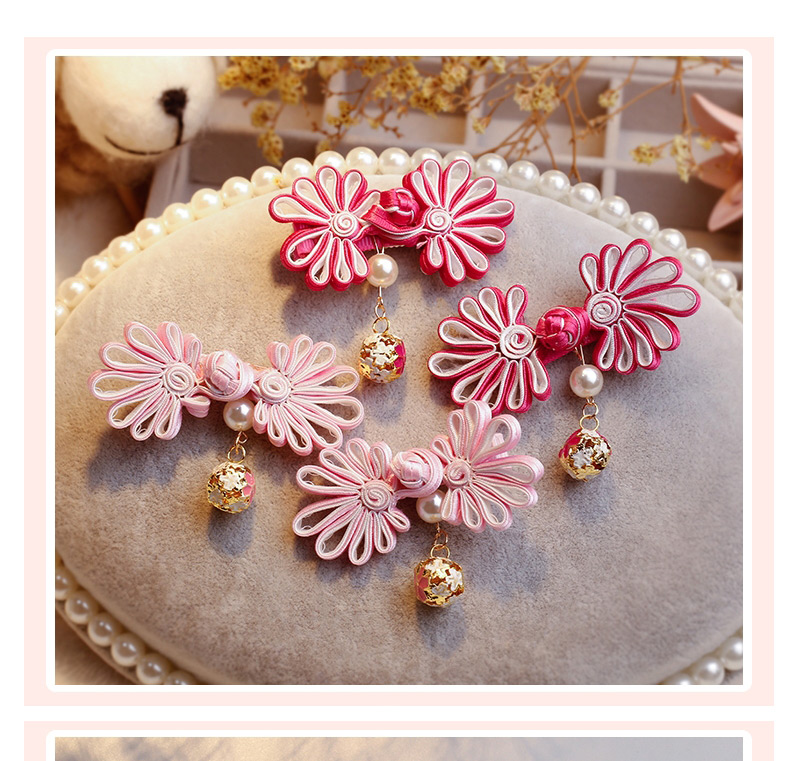 Lovely Plum Red Chinese Knot Design Hair Clip(1pair),Hairpins