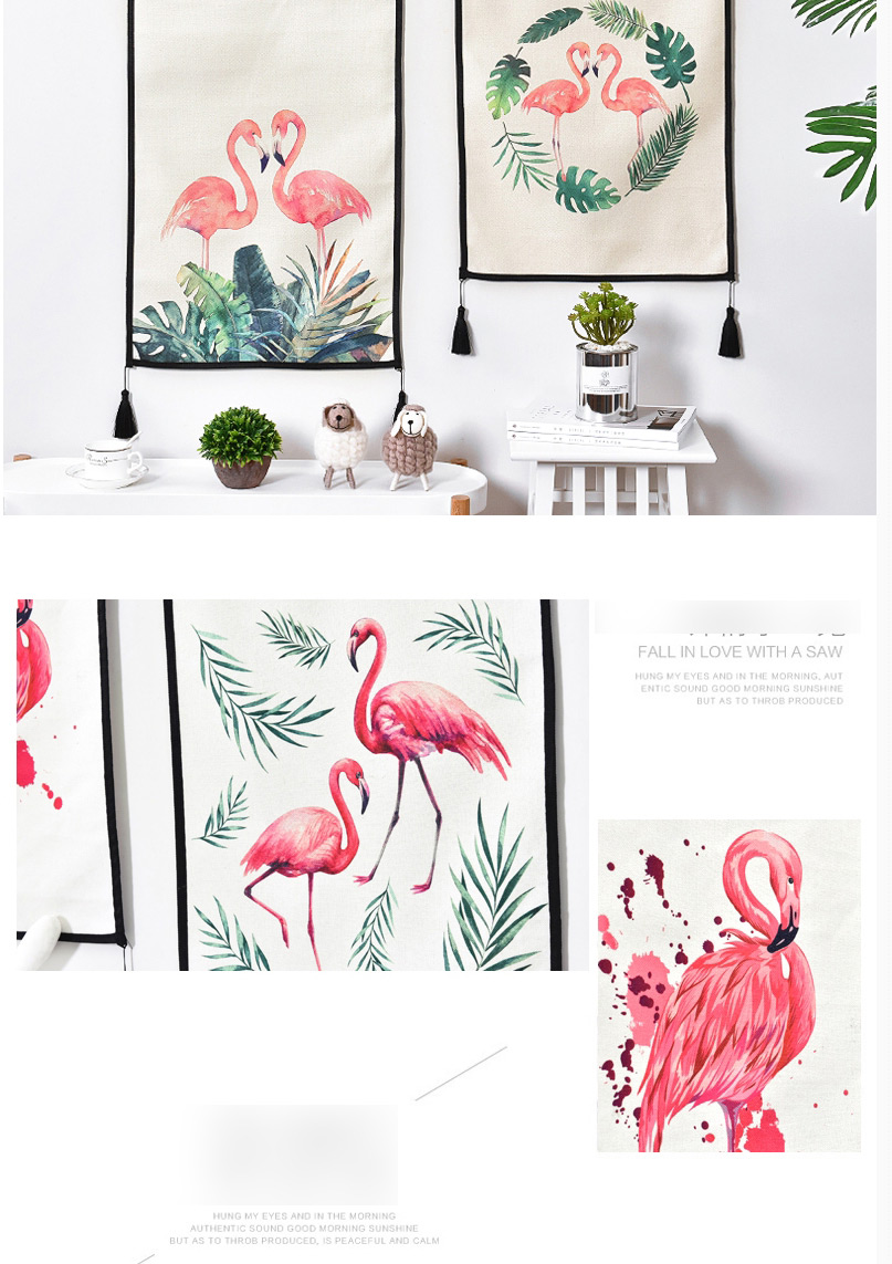 Fashion Pink+green Flamingo Pattern Decorated Ornament,Home Decor