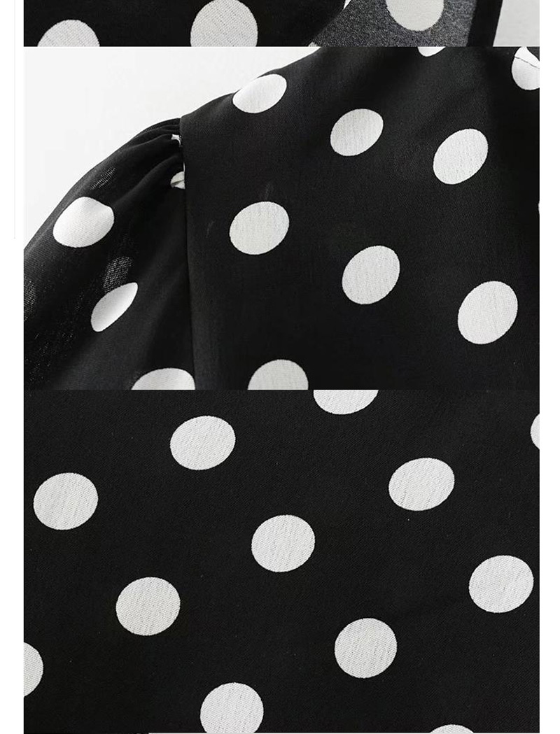 Fashion Black Dot Shape Decorated Blouse,Sunscreen Shirts