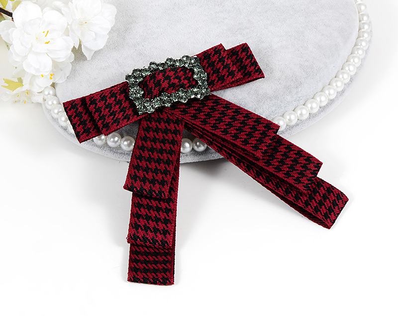 Fashion Black+white Square Shape Decorated Bowknot Brooch,Korean Brooches