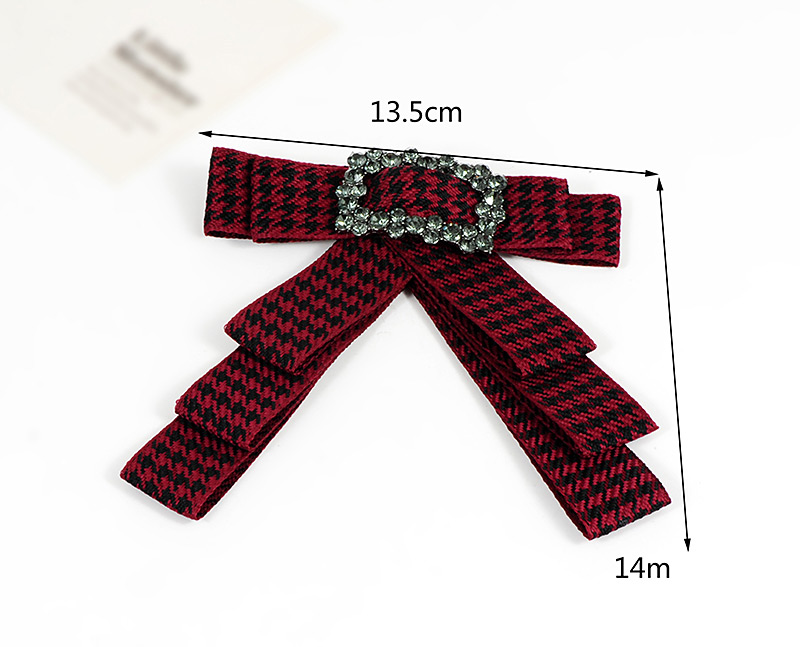 Fashion Red+black Square Shape Decorated Bowknot Brooch,Korean Brooches