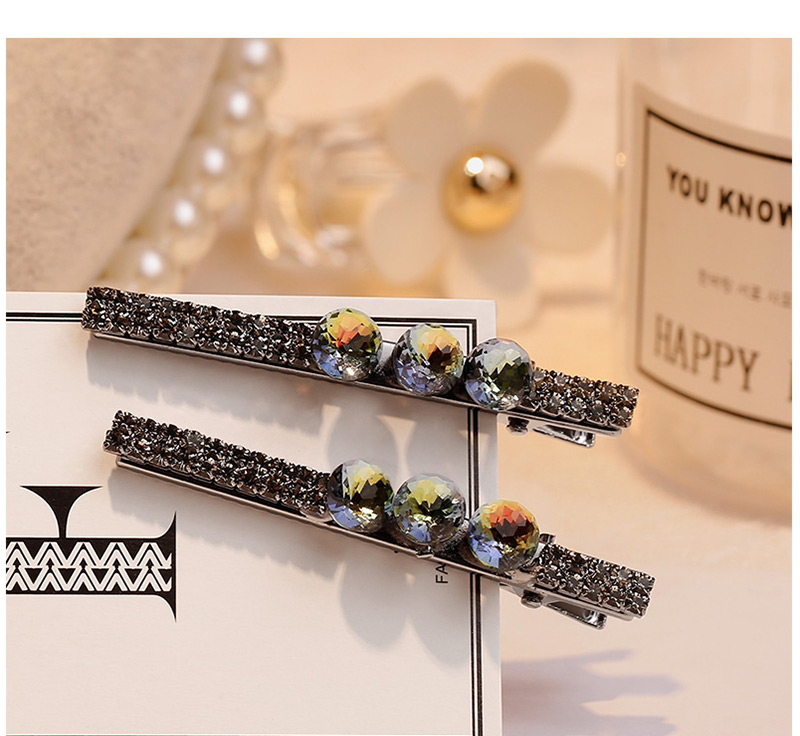 Lovely Champagne Full Diamond Decorated Hair Clip,Hairpins