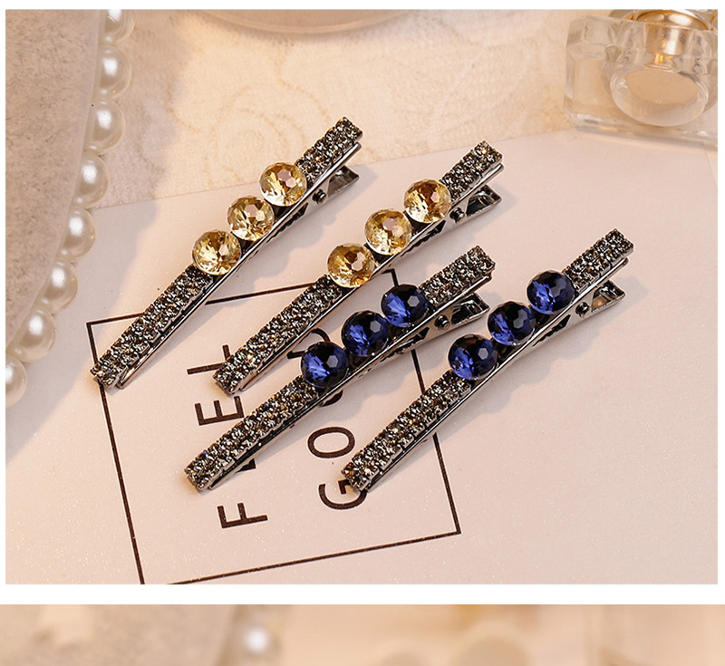 Lovely Gray+white Full Diamond Decorated Hair Clip,Hairpins