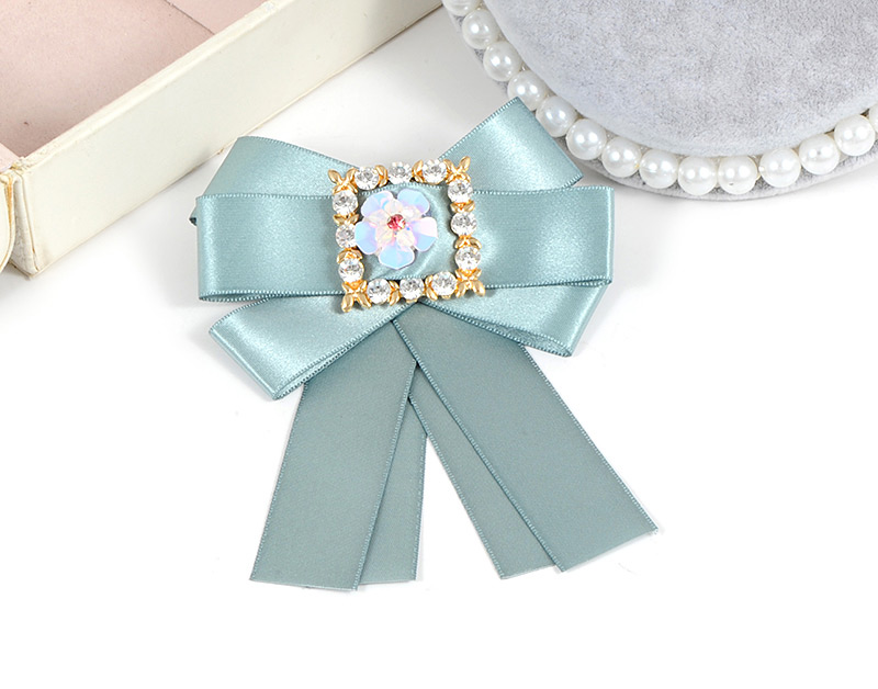 Fashion Blue Flower Shape Decorated Bowknot Brooch,Korean Brooches