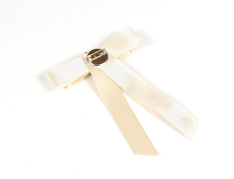 Fashion Light Yellow Oval Shape Decorated Bowknot Brooch,Korean Brooches