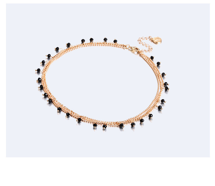 Elegant Gold Color Round Shape Decorated Necklace,Multi Strand Necklaces