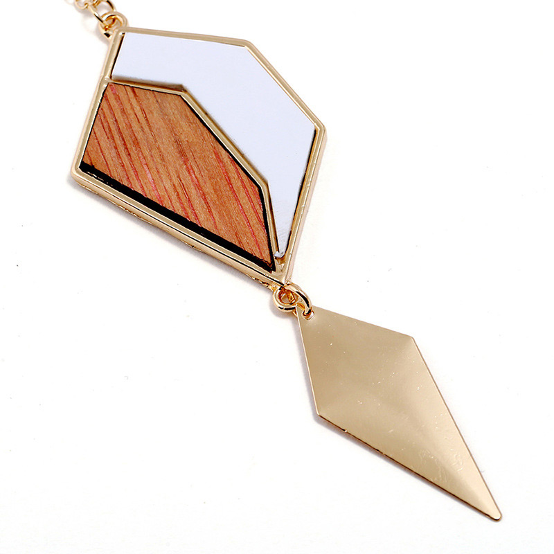 Personlity Khaki Geometric Shape Decorated Necklace,Pendants