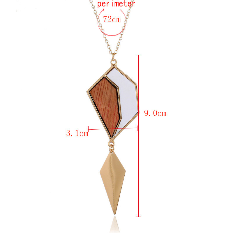 Personlity Khaki Geometric Shape Decorated Necklace,Pendants