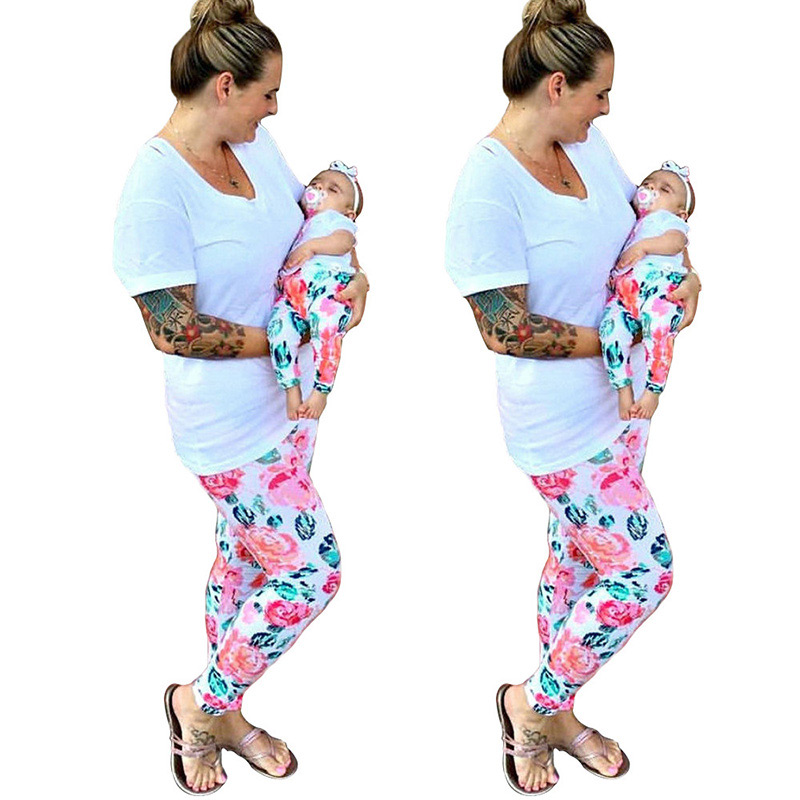 Trendy Pink Flower Pattern Decorated Long Pants(for Baby),Others